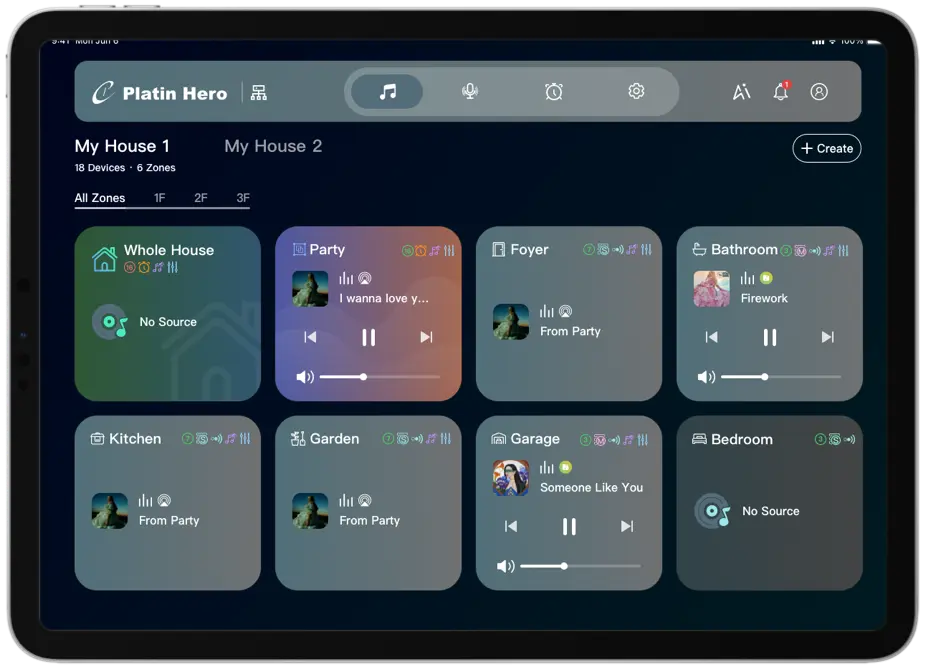 Tablet control interface